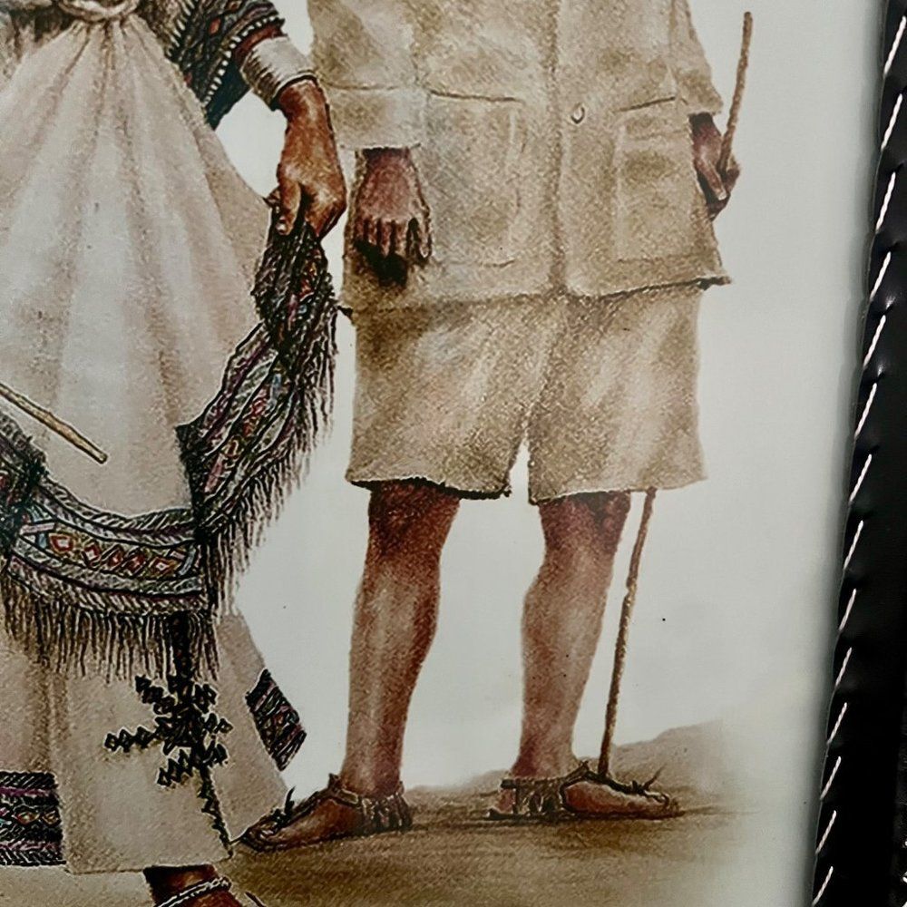 VTG Rare Art Drawing Portrait of an Ethiopian Family Signed by Adis Gebru - Picture 7 of 8